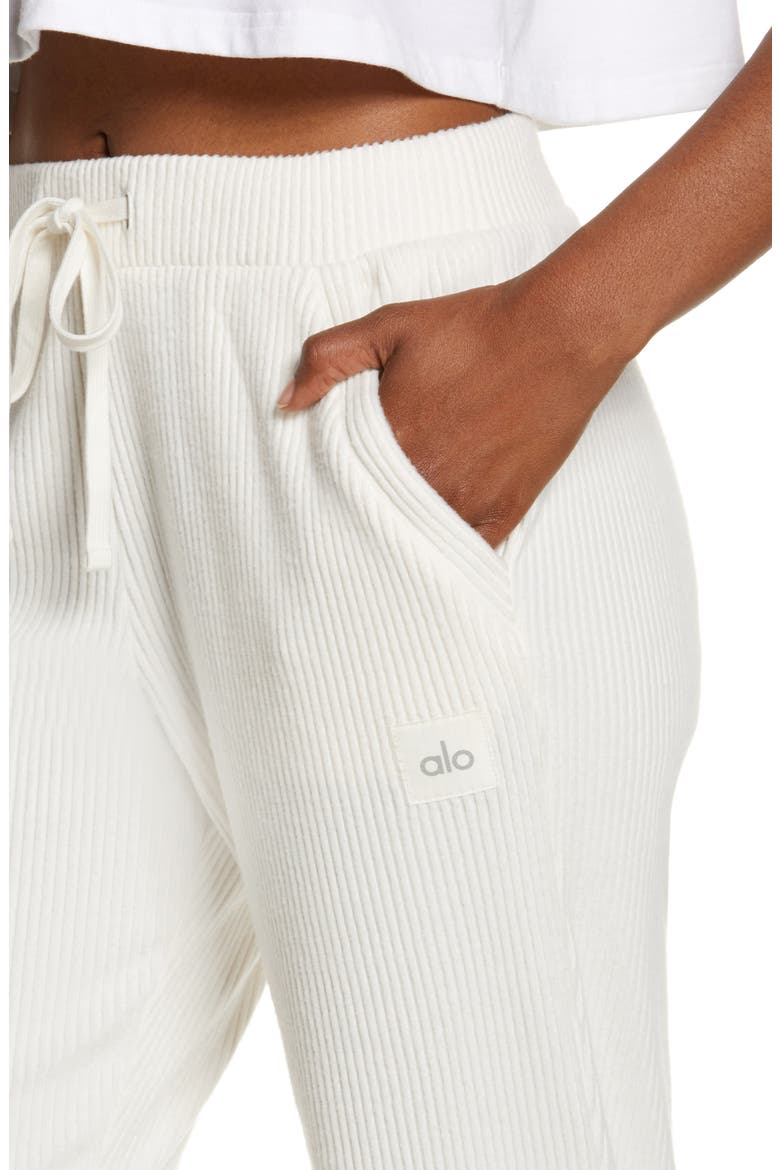 Muse High Waist Rib Joggers, Alternate, color, IVORY