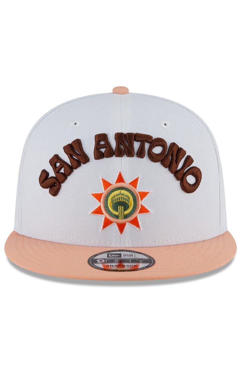 New Era Men's New Era  White/Pink San Antonio Spurs 2023/24 City Edition 9FIFTY Snapback Adjustable Hat, Alternate, color, 