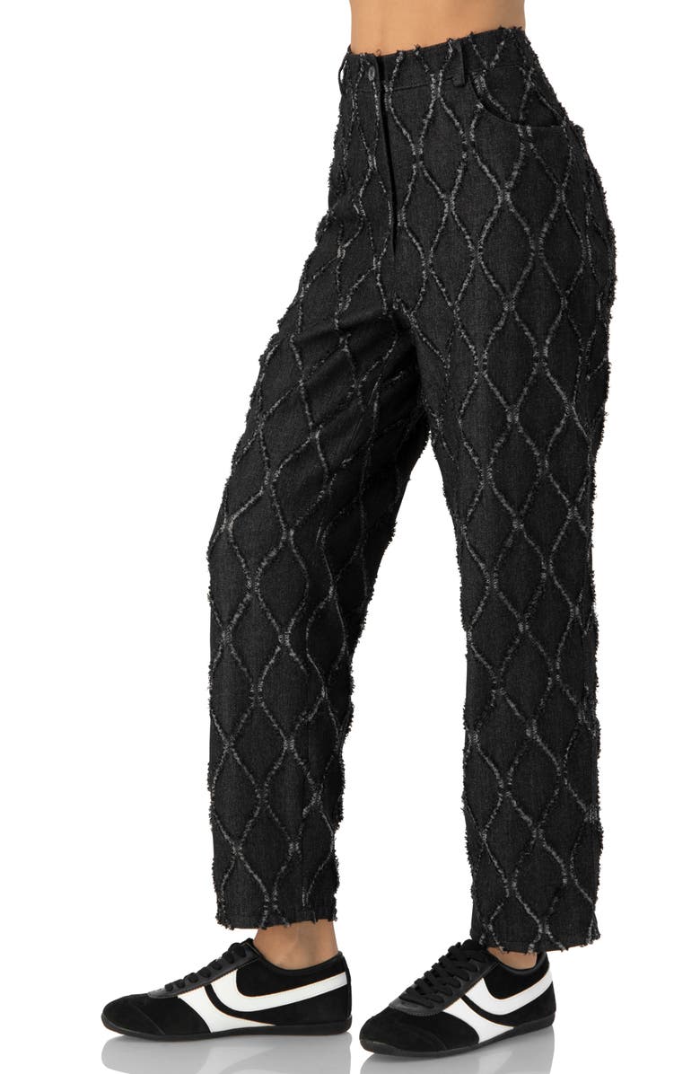 IVONNE Straight-Leg Jeans with Distressed Detail, Alternate, color, Black