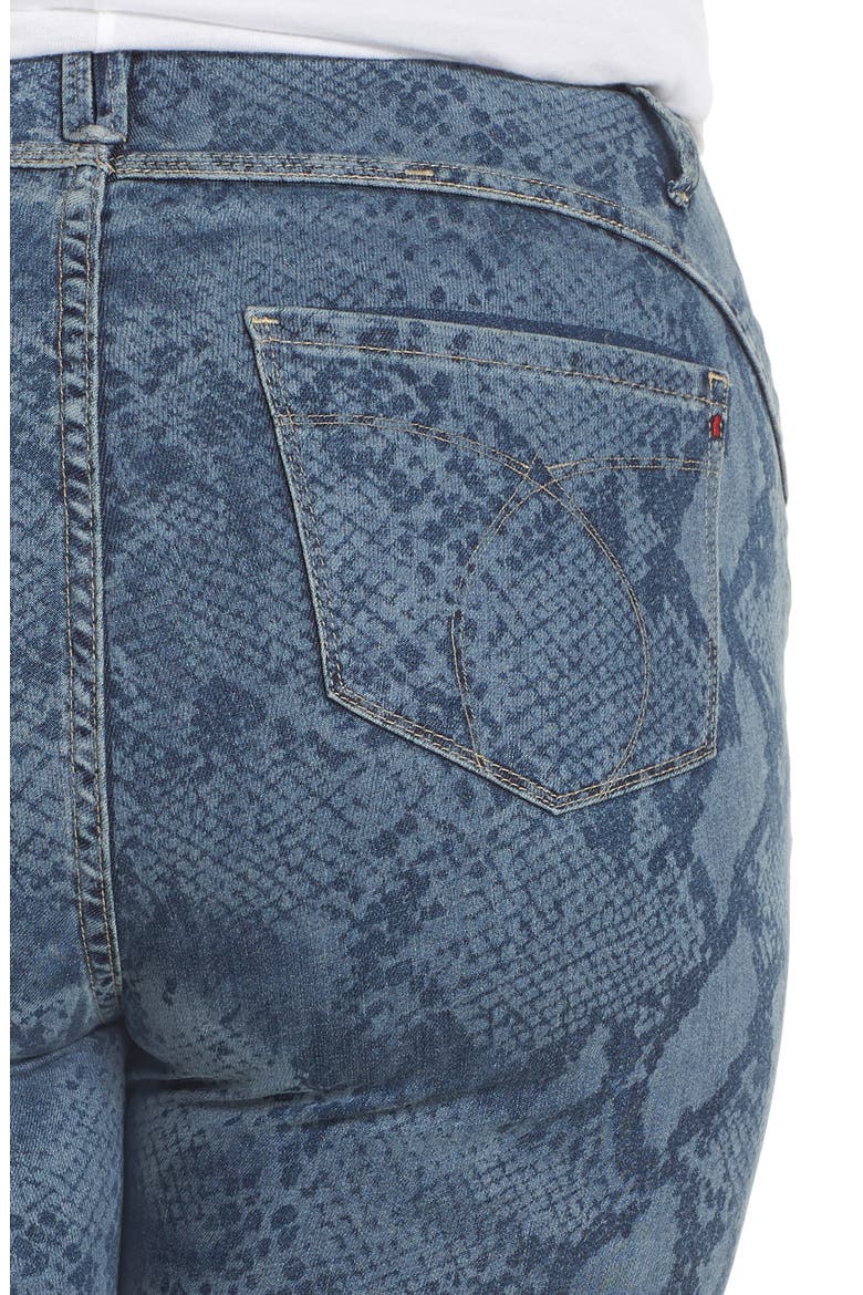 Snake Print Ankle Skinny Jeans, Alternate, color, SERPENTINE WASH