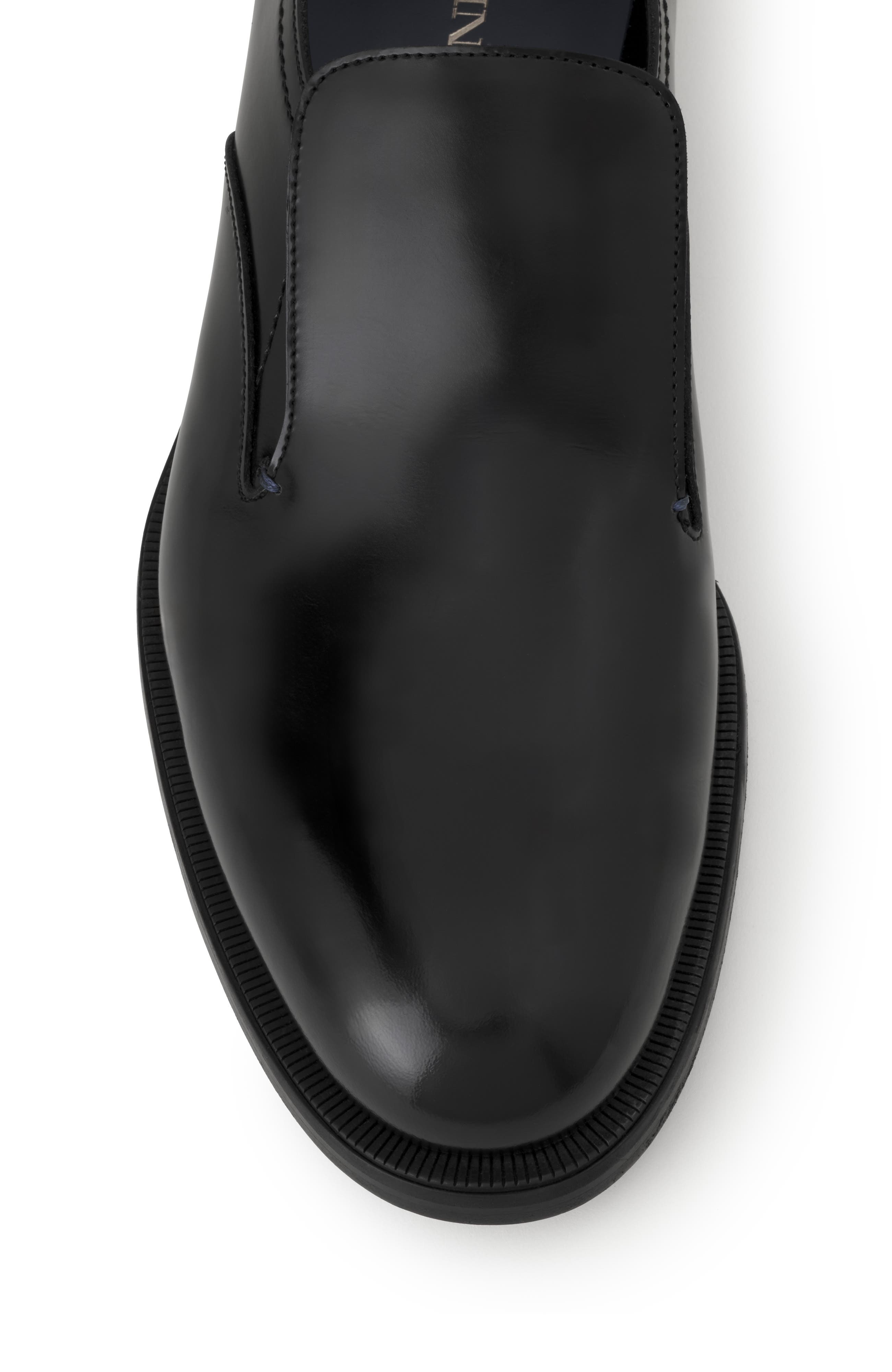 Classic Loafers In Leather, Alternate, color, Black