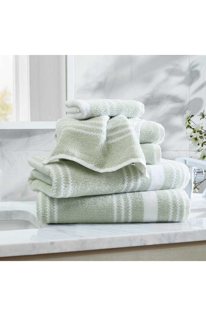Nautica 6-Piece Cotton Towel Set, Alternate, color, Lt-Pastel Green
