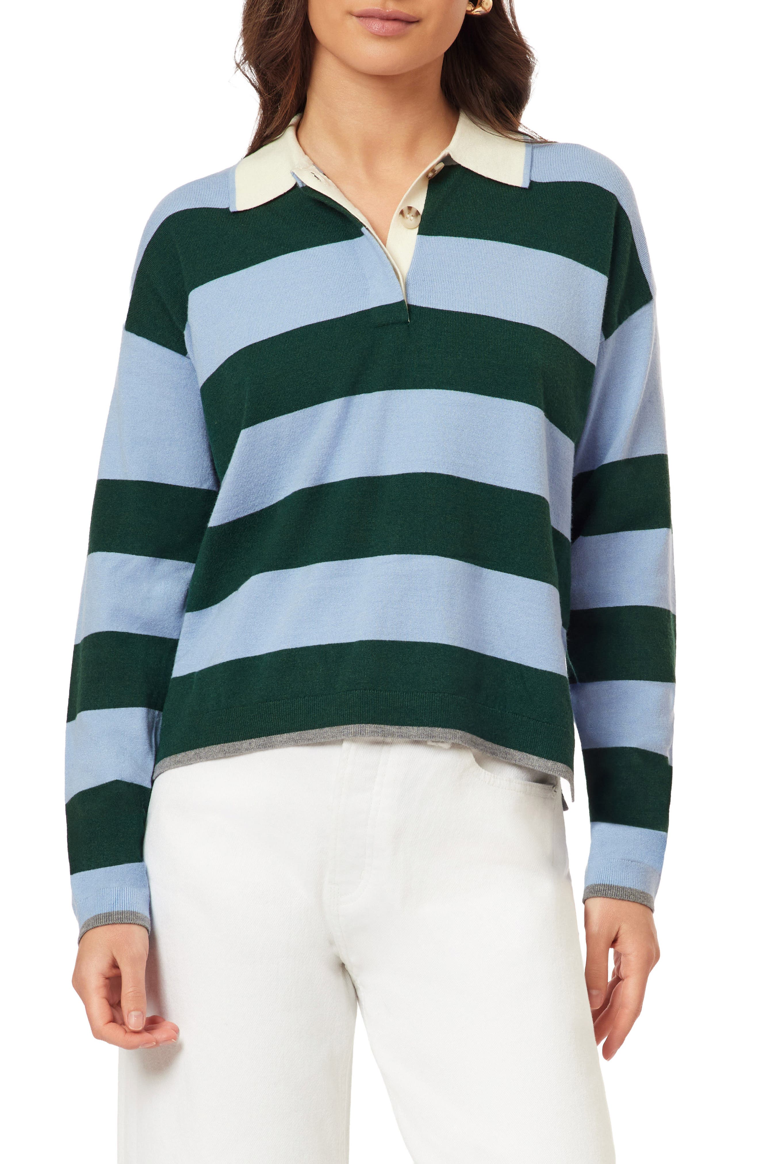 Scotch & Soda Stripe Polo Sweater