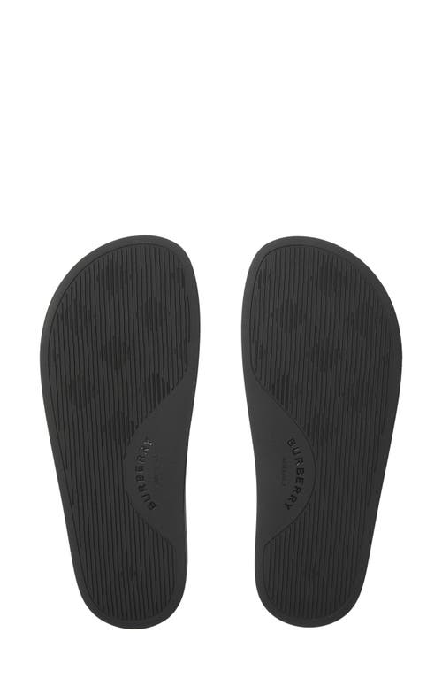 Burberry Check Slide Flat Open Toe Slippers