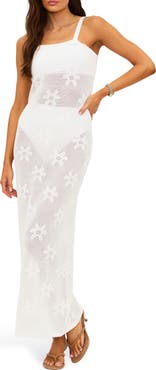 Beach Riot Conrad Cotton Floral Jacquard Sundress