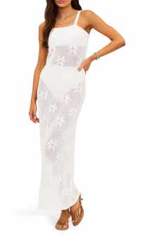 Beach Riot Conrad Cotton Floral Jacquard Sundress