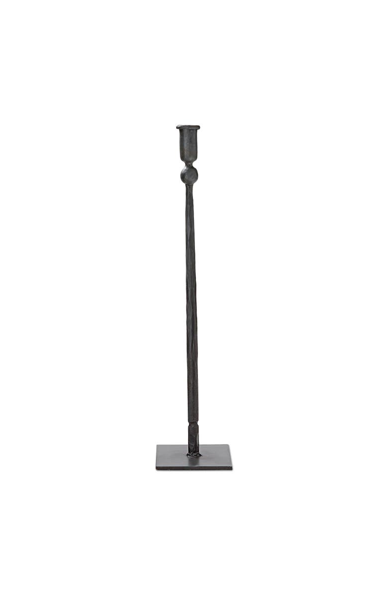 tag Tribeca Tall Black Iron Taper Candle Holder Elegant Design, Main, color, Black