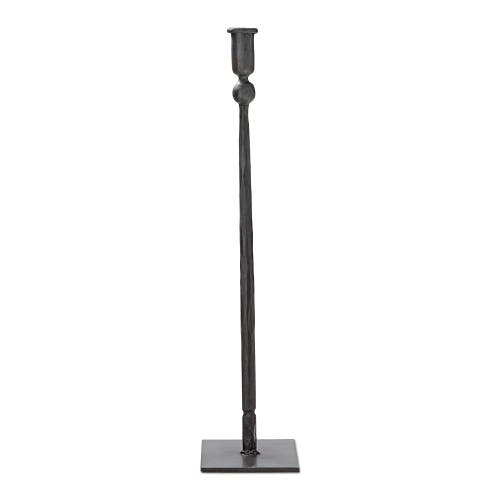 Tag Tribeca Tall Black Iron Taper Candle Holder Elegant Design In Black