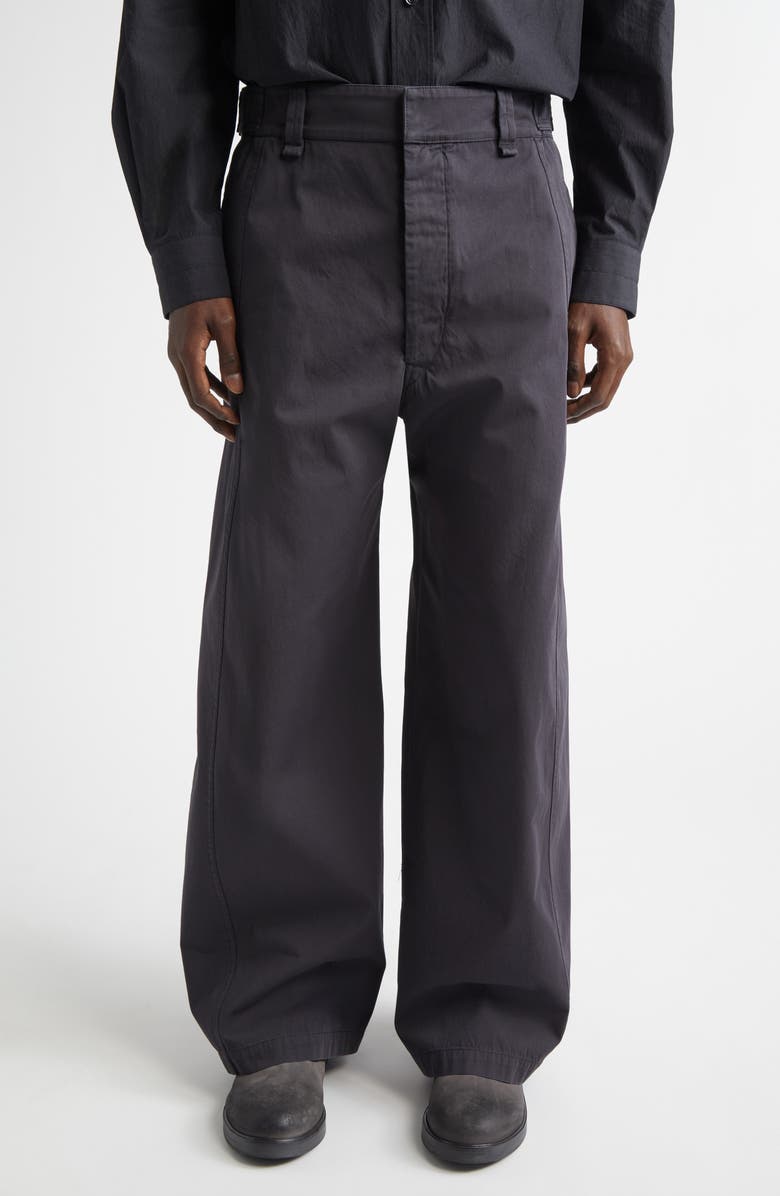 Lemaire Maxi Utility Pants, Main, color, Coal