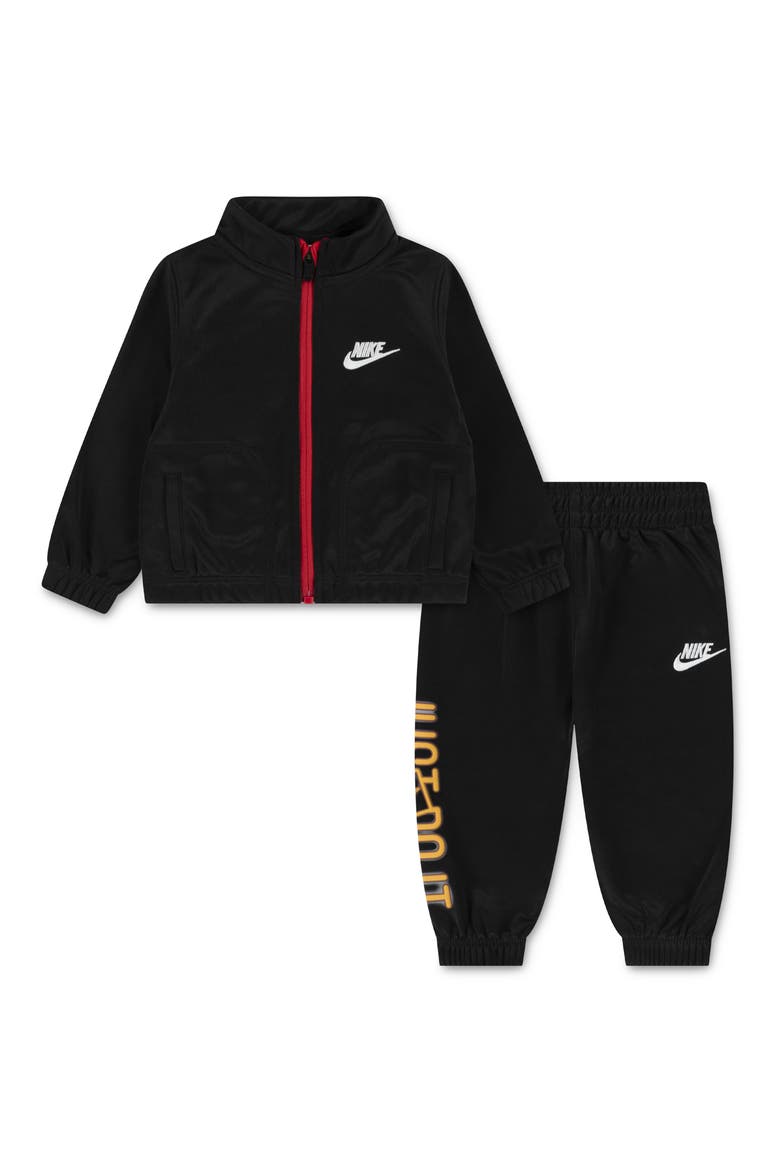 Sportswear Dri-FIT Half-Zip Graphic Zip-Up Sweatshirt & Sweatpants Set, Main, color, BLACK