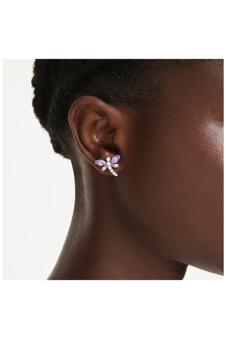 x Ariana Grande Multicolor Crystal Stud Earrings, Alternate, color, SILVER/ MULTI