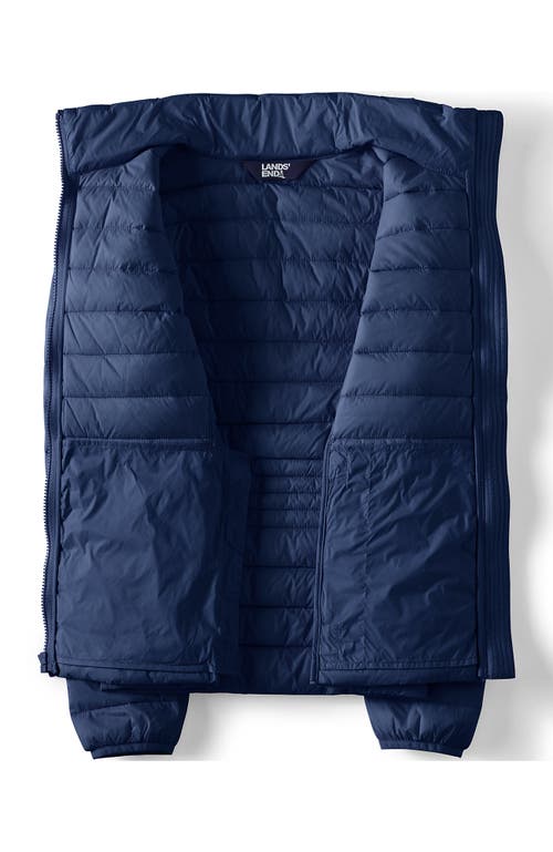 Lands' End Wanderweight Ultralight Packable Down Jacket In Deep Sea Navy