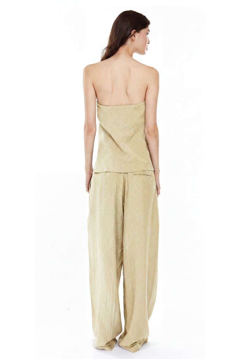 Hedi Mid Waist Tailored Linen Pants, Alternate, color, Yellow