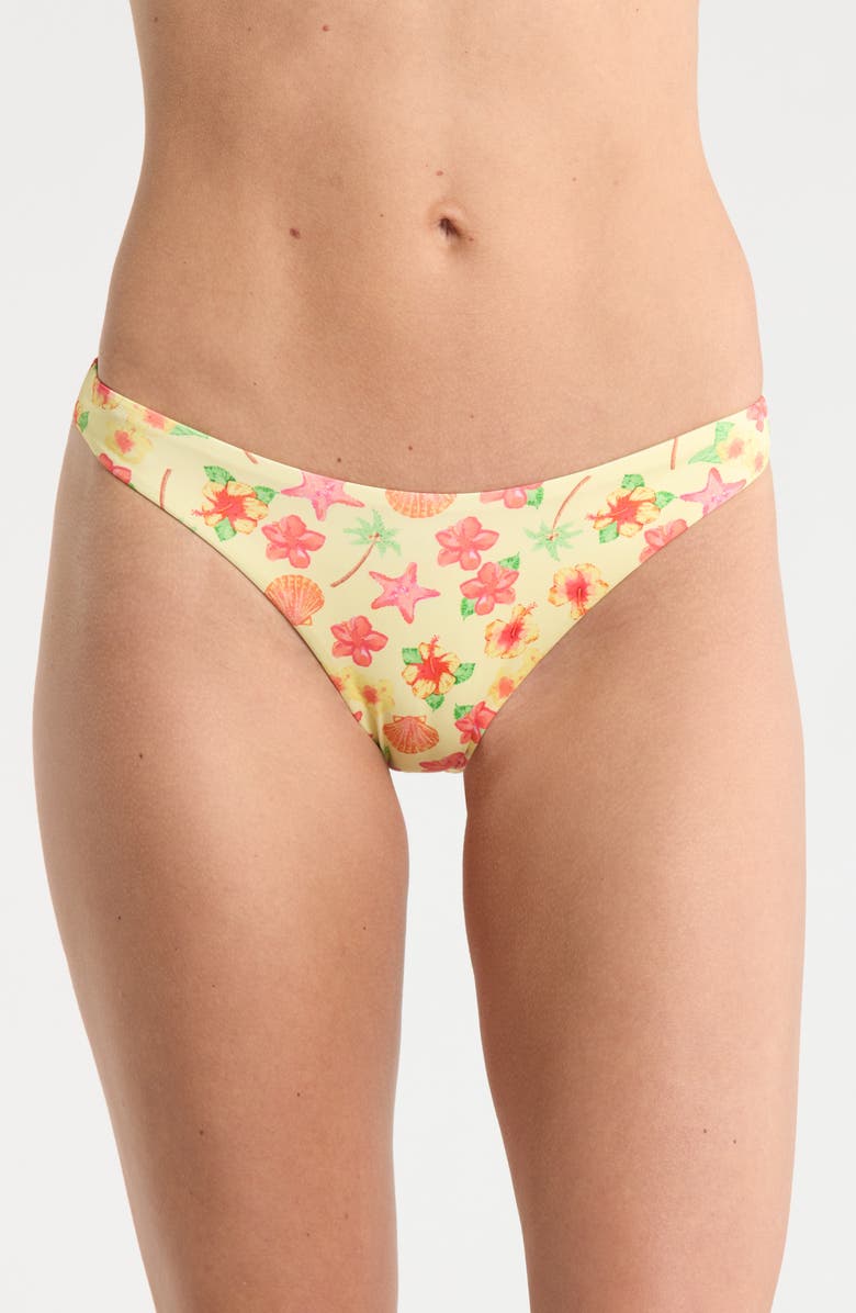 Dippin Daisys Rosette Bikini Bottoms, Main, color, Sunshine Hibiscus