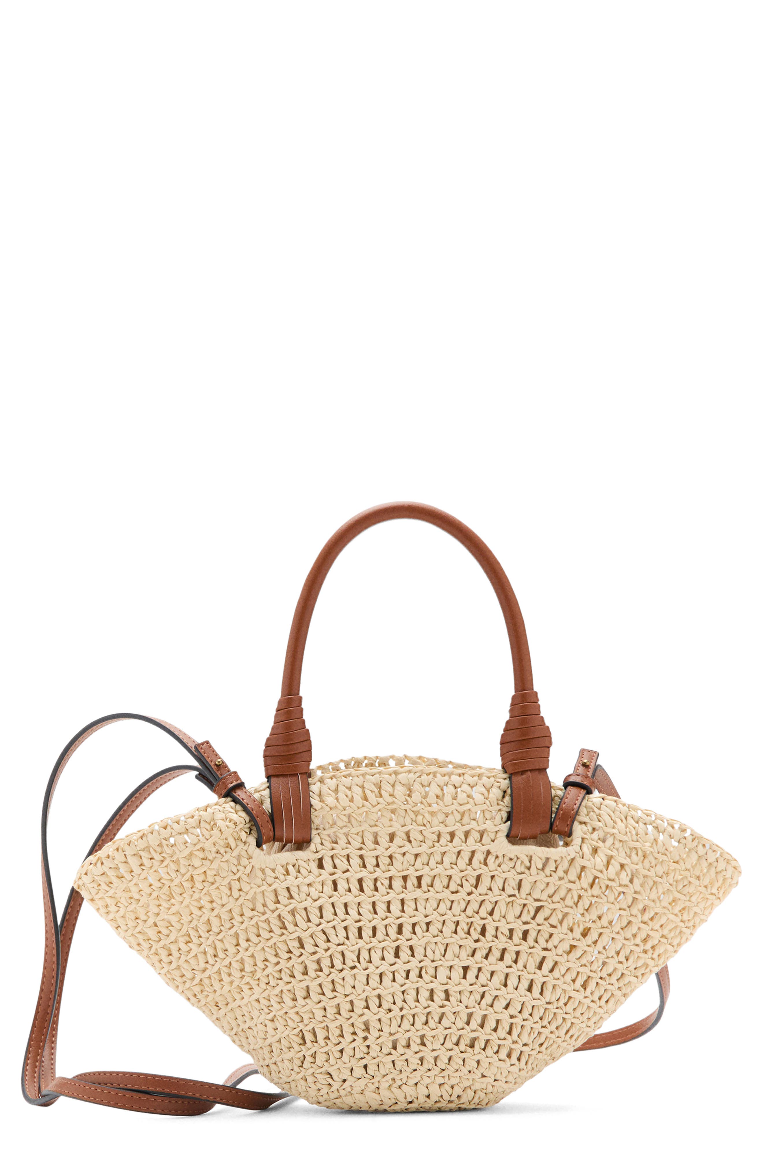 MANGO TEEN Basket Shoulder Bag, Main, color, Brown