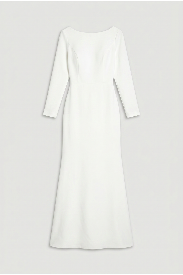 Slash Neck Maxi Dress, Alternate, color, Ivory
