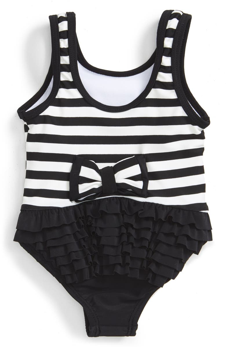 Kate Spade New York stripe one-piece swimsuit, Alternate, color, 