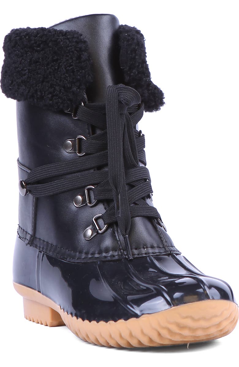 DV by Dolce Vita DV DOLCE VITA Faux Shearling Trim Duck Boot, Main, color,