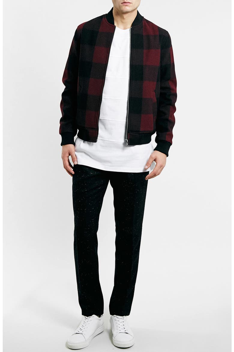 Buffalo Check Bomber Jacket, Alternate, color, RED