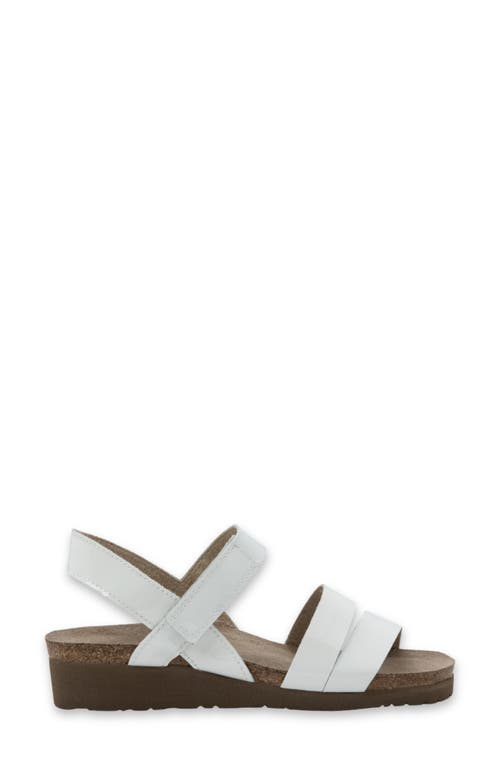 Naot 'kayla' Sandal In Porcelain Patent Leather