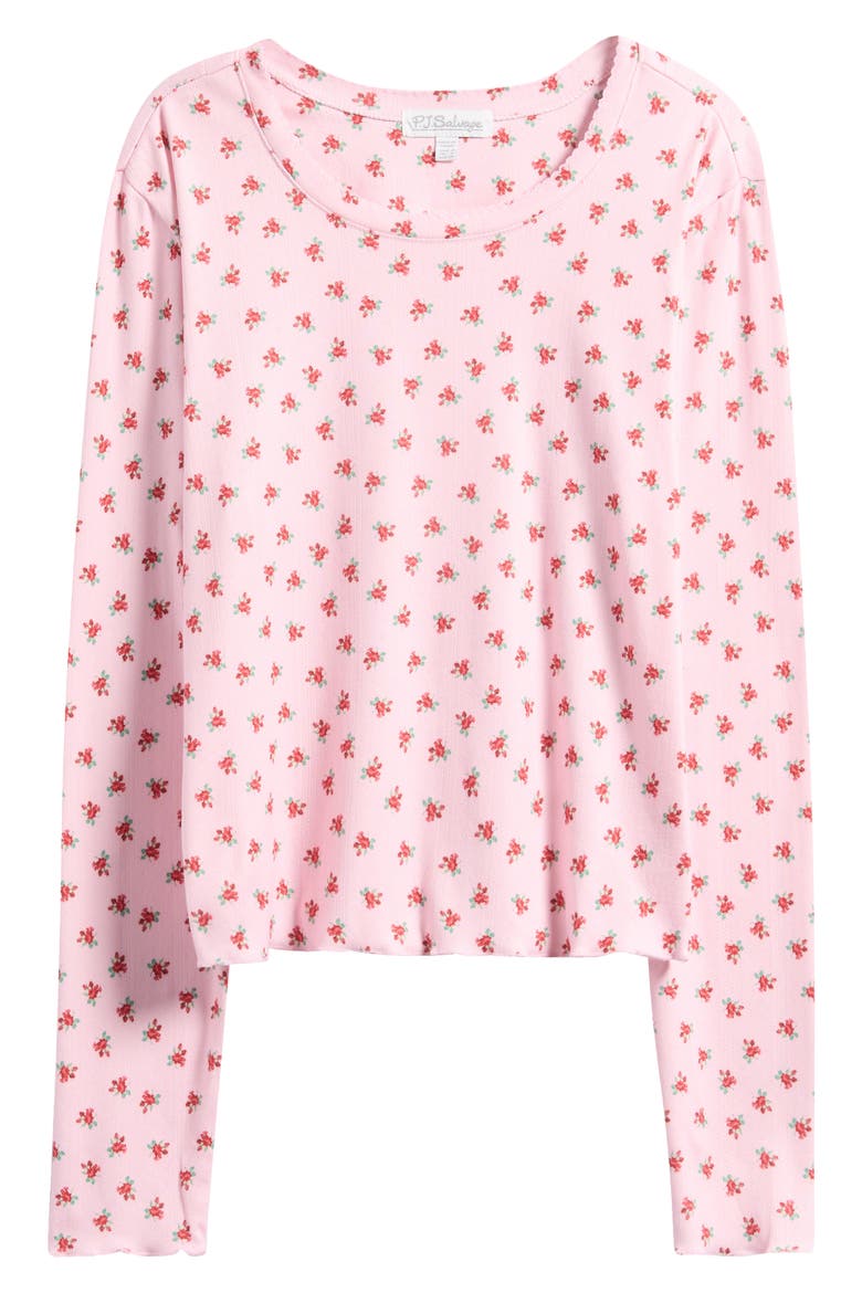 Crazy for the Holidays Brushed Pointelle Pajama Top, Alternate, color, PINK