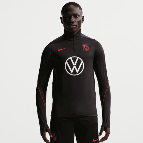 Men's Nike Black USMNT 2026 Strike Dri-FIT Quarter-Zip Long Sleeve Drill Top