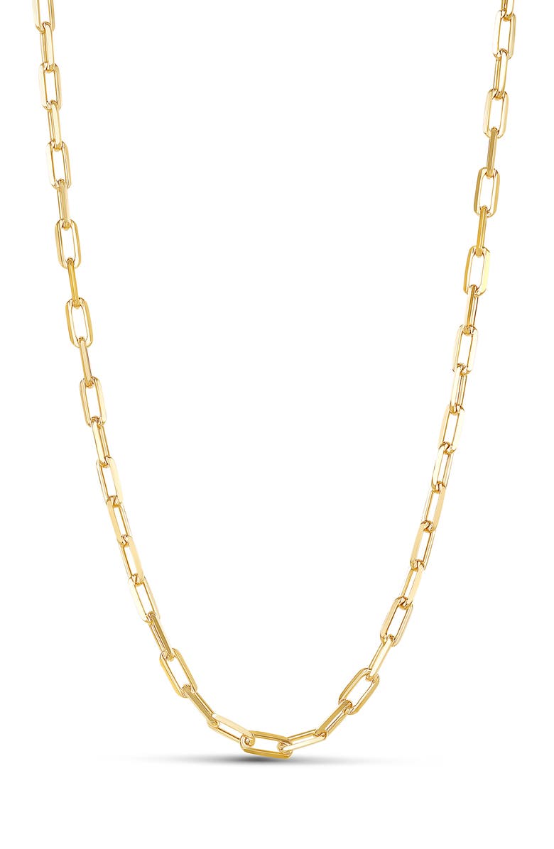 SHYMI Maggie Paper Clip Chain Necklace, Main, color, Gold
