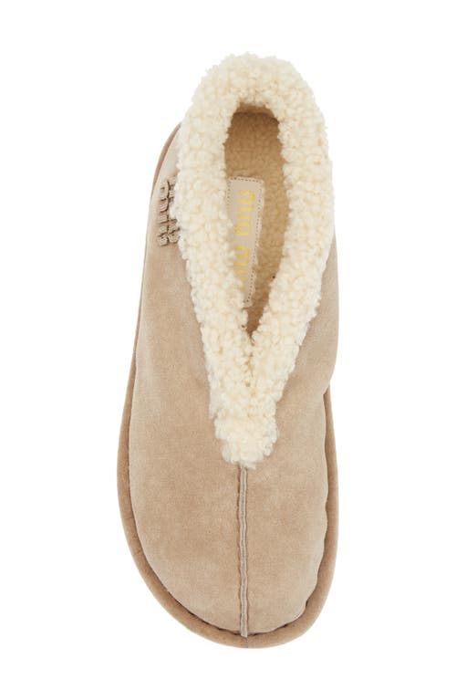 Miu Miu Genuine Shearling Slipper