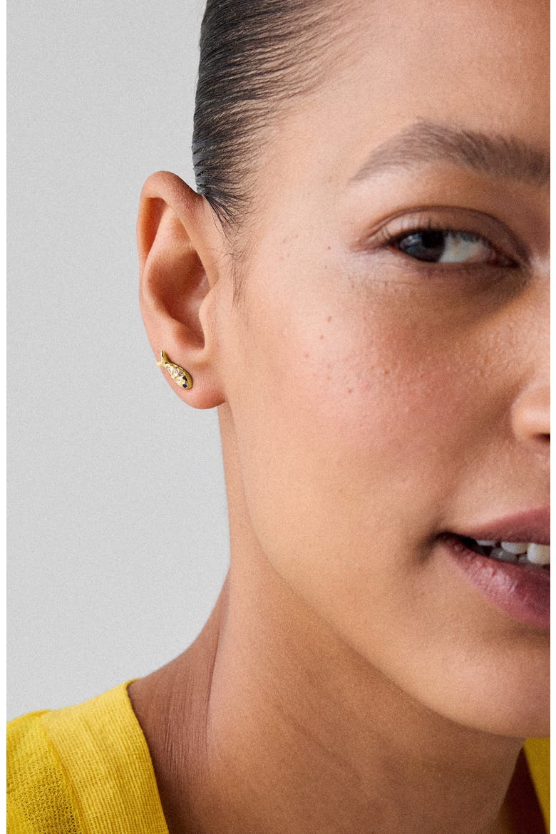 summer daze fish stud earrings, Alternate, color, CLEAR MULTI