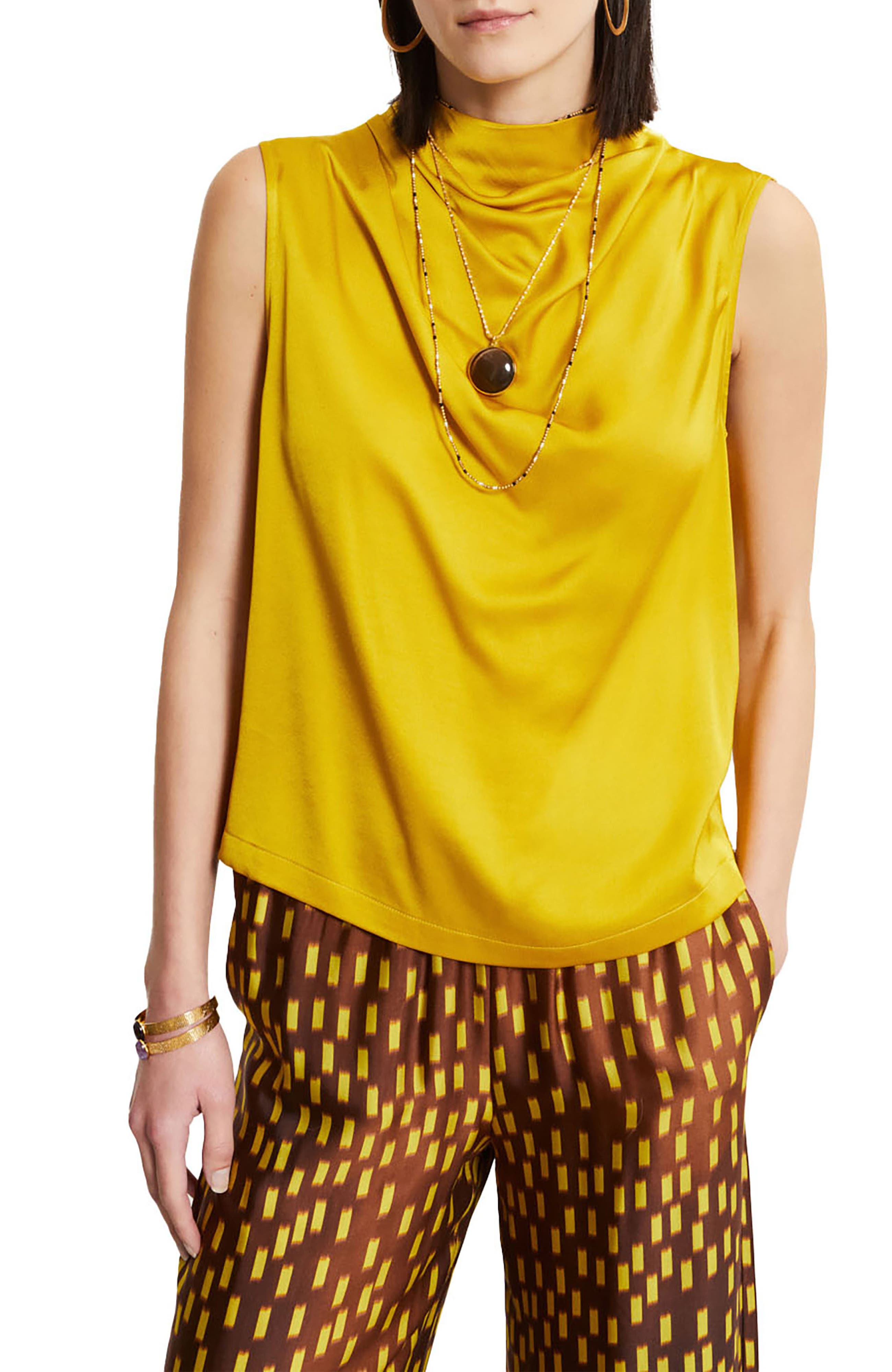 Draped Satin Sleeveless Top - image 3