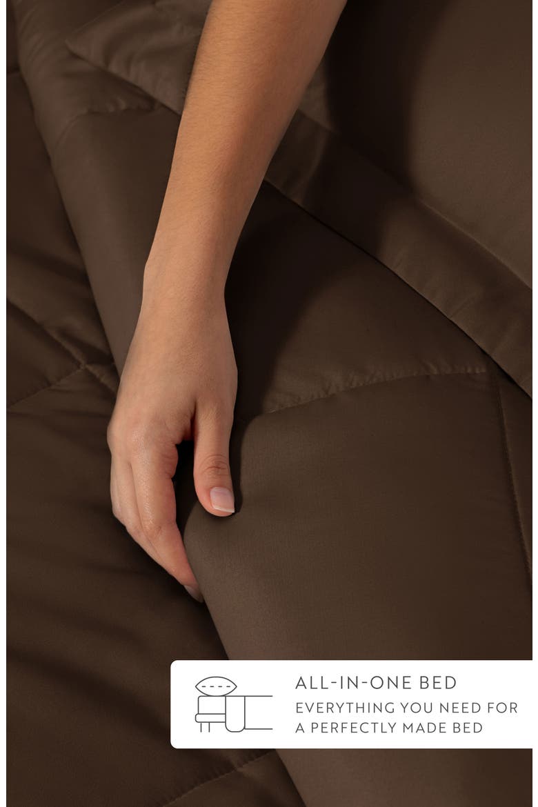 Premium Comforter & Sheet Bed In A Bag Set, Alternate, color, CHOCOLATE