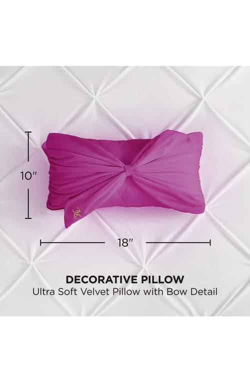Juicy Couture Velvet Bow Accent Pillow