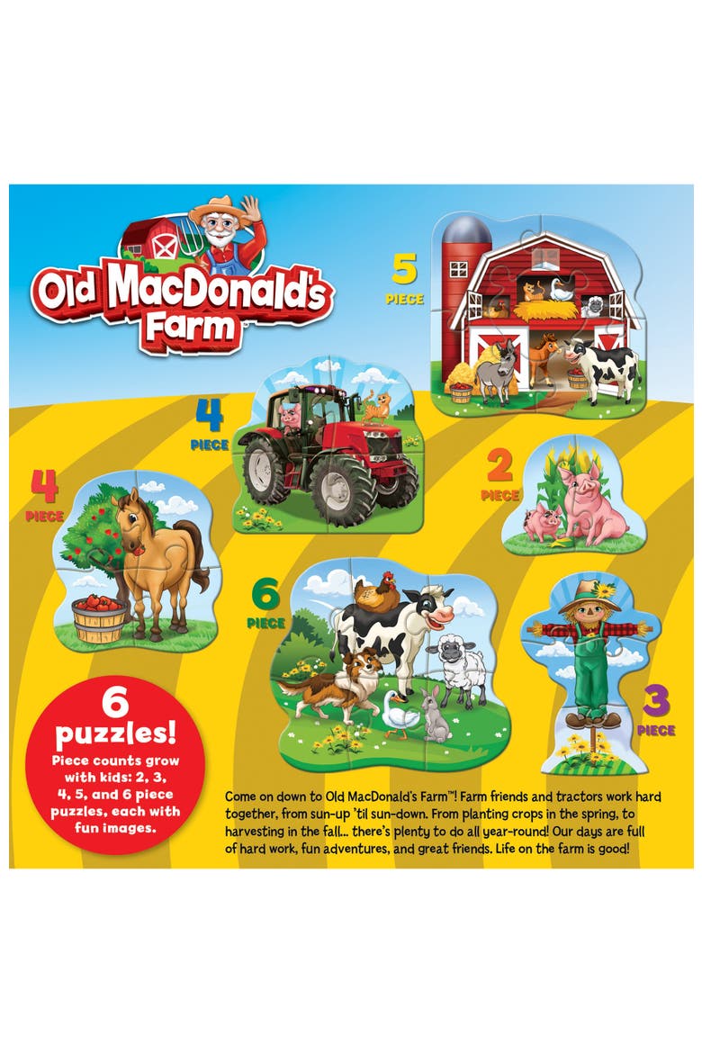 Old MacDonald 6-Pack Mini Puzzles, Alternate, color, Multicolor