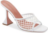 Amina Muaddi Lupita Net Slide Sandal