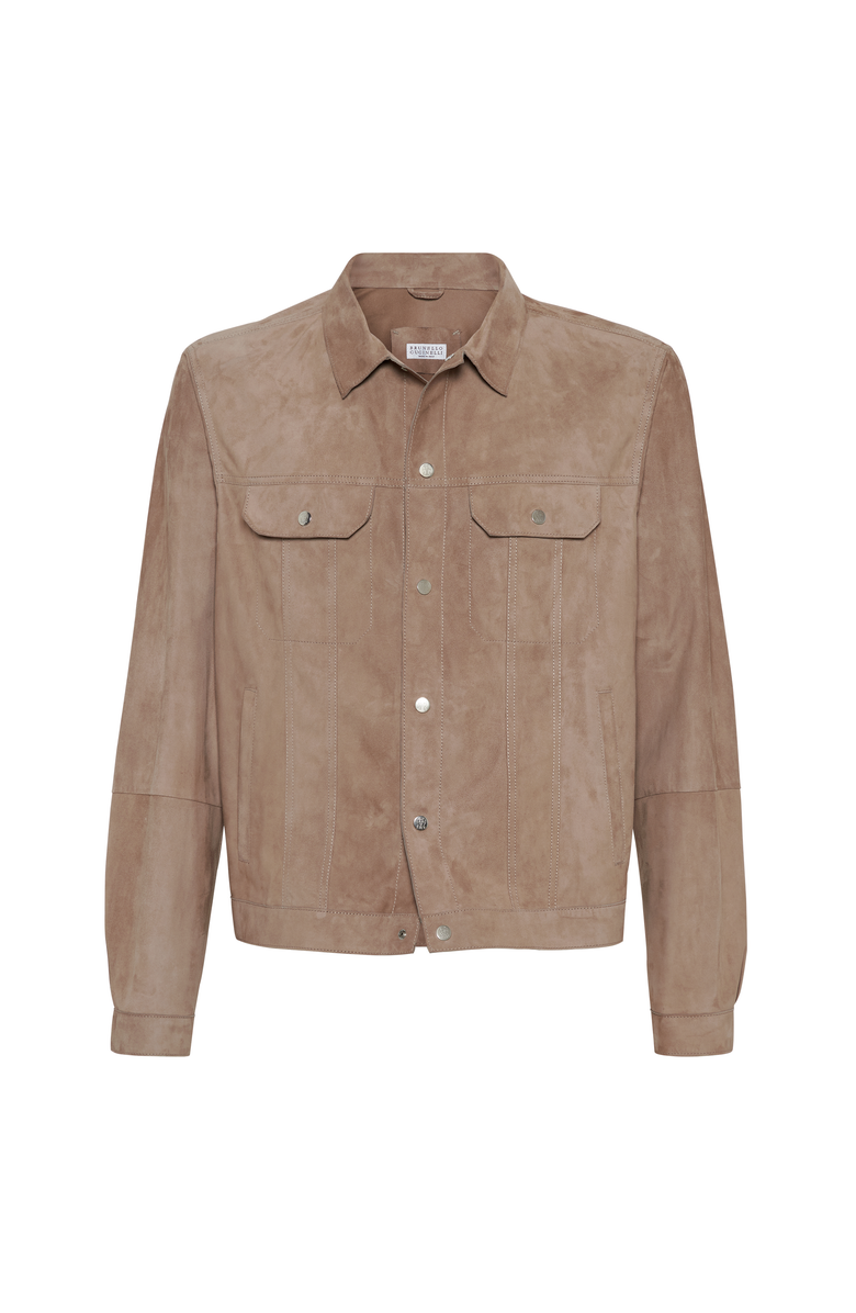 Brunello Cucinelli Suede jacket, Main, color, Hazelnut