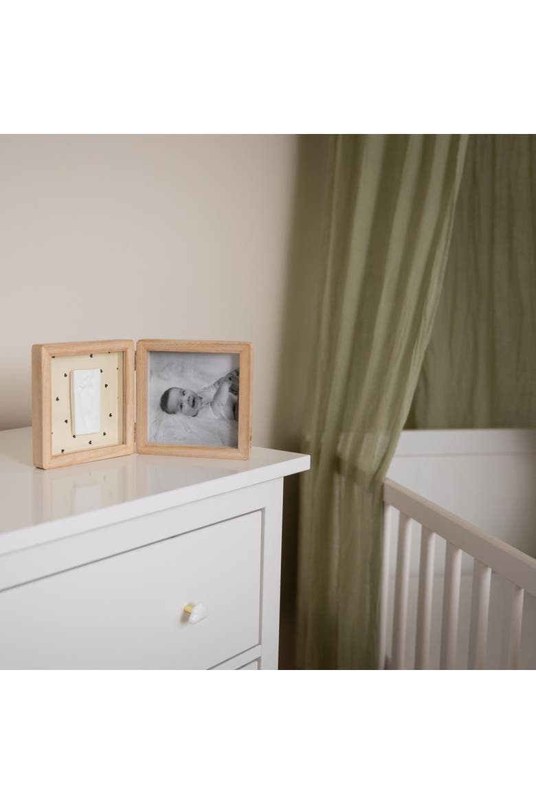 Double Frame - Baby Print & Photo Frame, Keepsake Gift, Alternate, color, Pretty Hearts