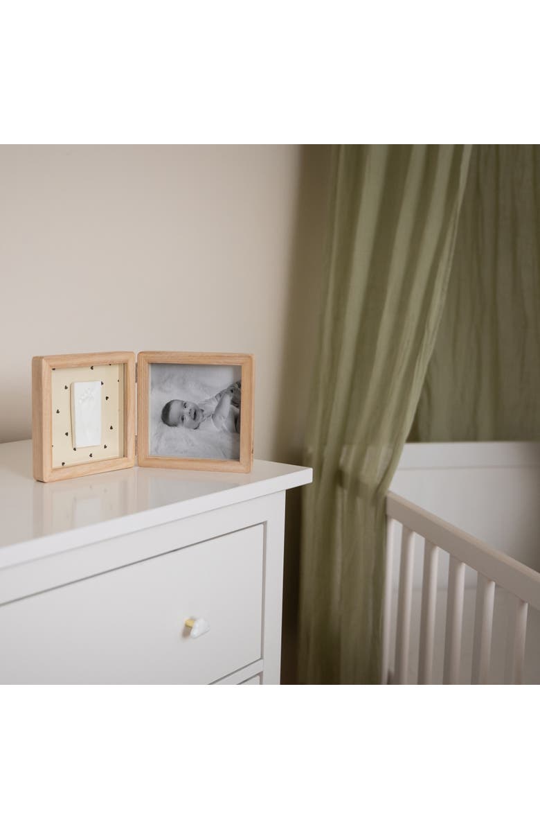 Petit Artichaut Double Frame - Baby Print & Photo Frame, Keepsake Gift, Alternate, color, Pretty Hearts