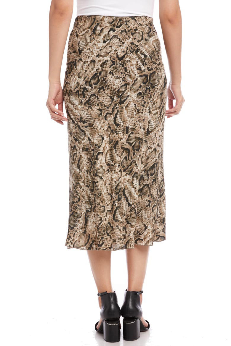 Bias Cut Snake Print Midi Skirt, Alternate, color, PRINT