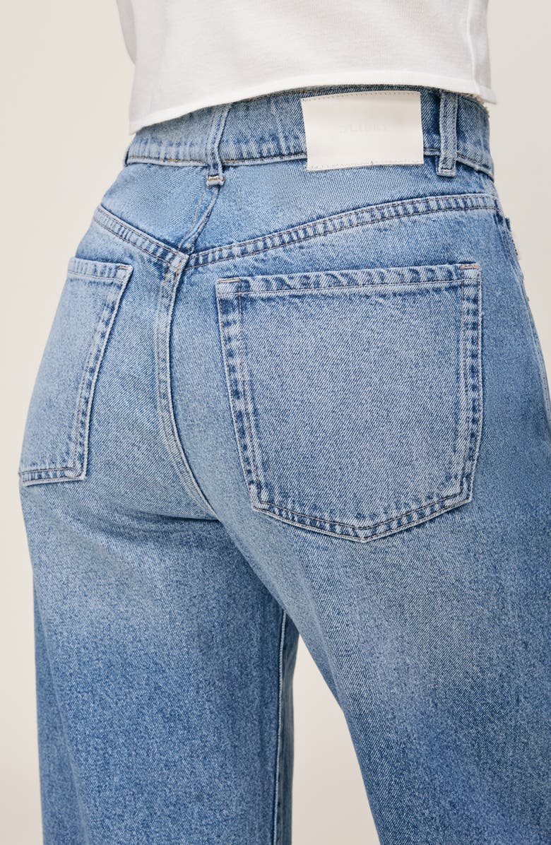 DL1961 Taylor Relaxed High Rise Barrel Jeans, Alternate, color, Lake Blue