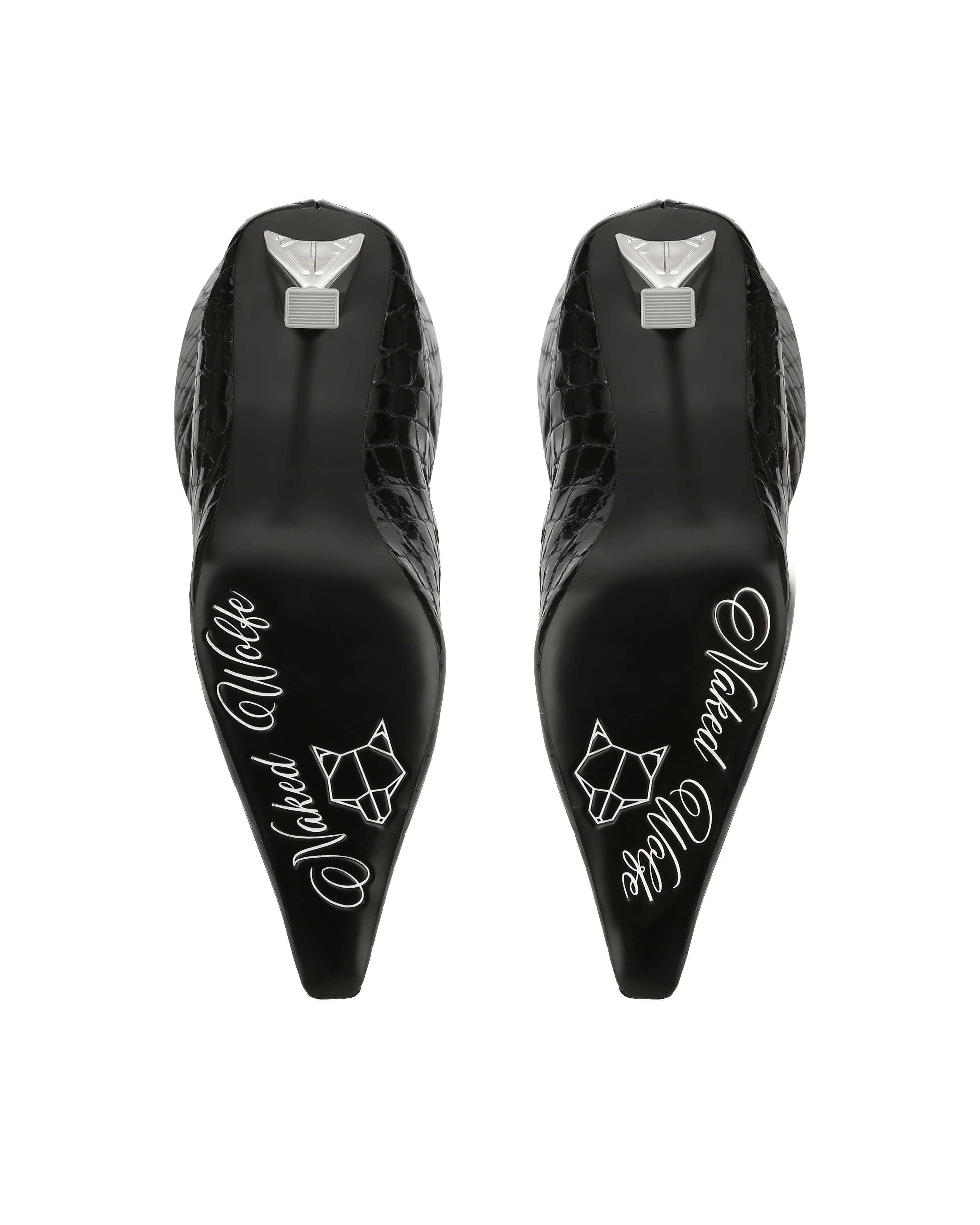 Naked Wolfe Texas Croc Patent Leather, Alternate, color, Black