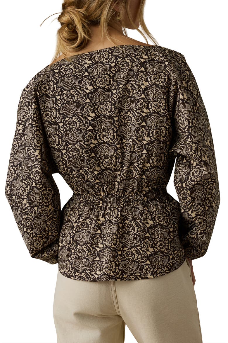 Faye Coastal Poplin Top, Alternate, color, NIGHT BLOOM