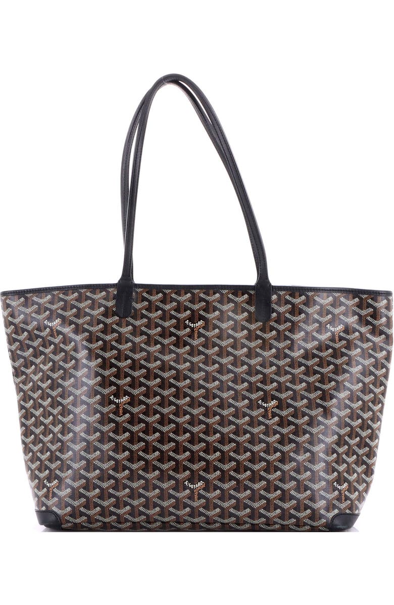 Pre-Owned Goyard Artois Tote Coated Canvas MM, Main, color, Black
