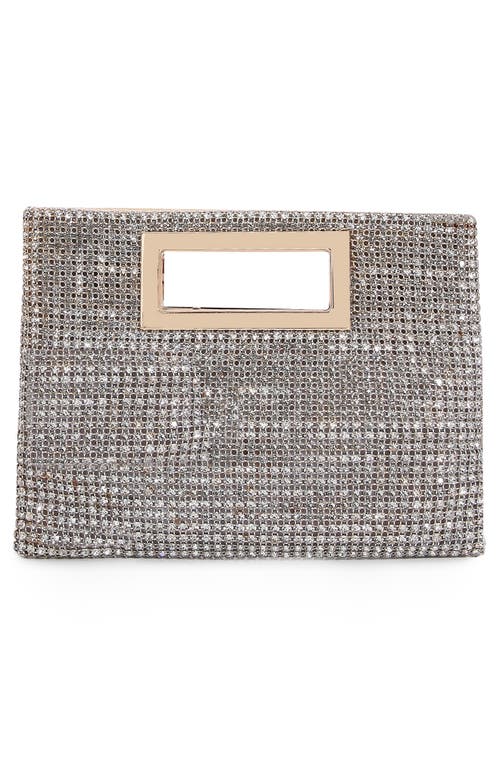 Berness Rhinestone Rectangular Clutch In Gray
