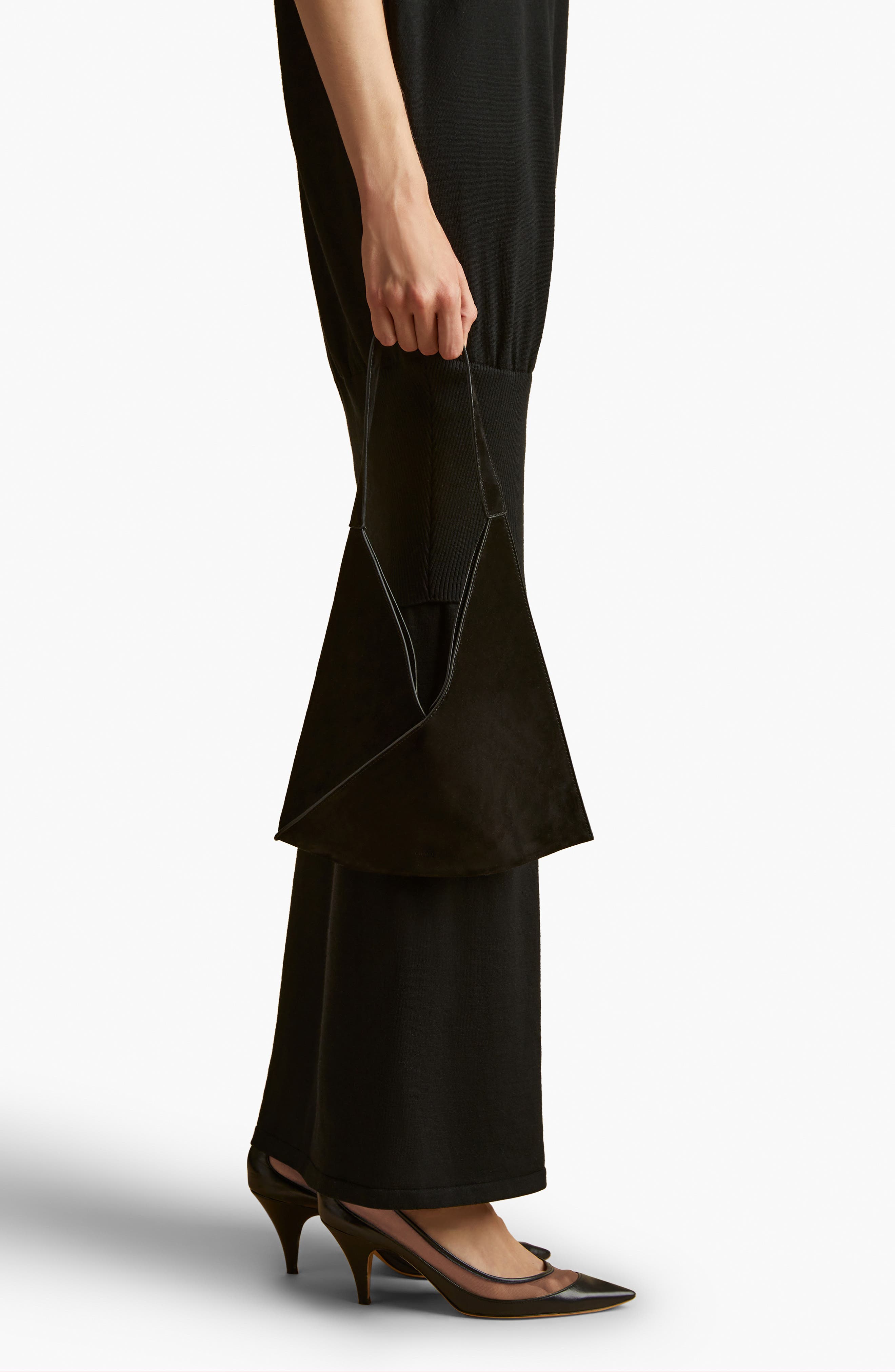 Khaite Sara Small Suede Tote, Alternate, color, 