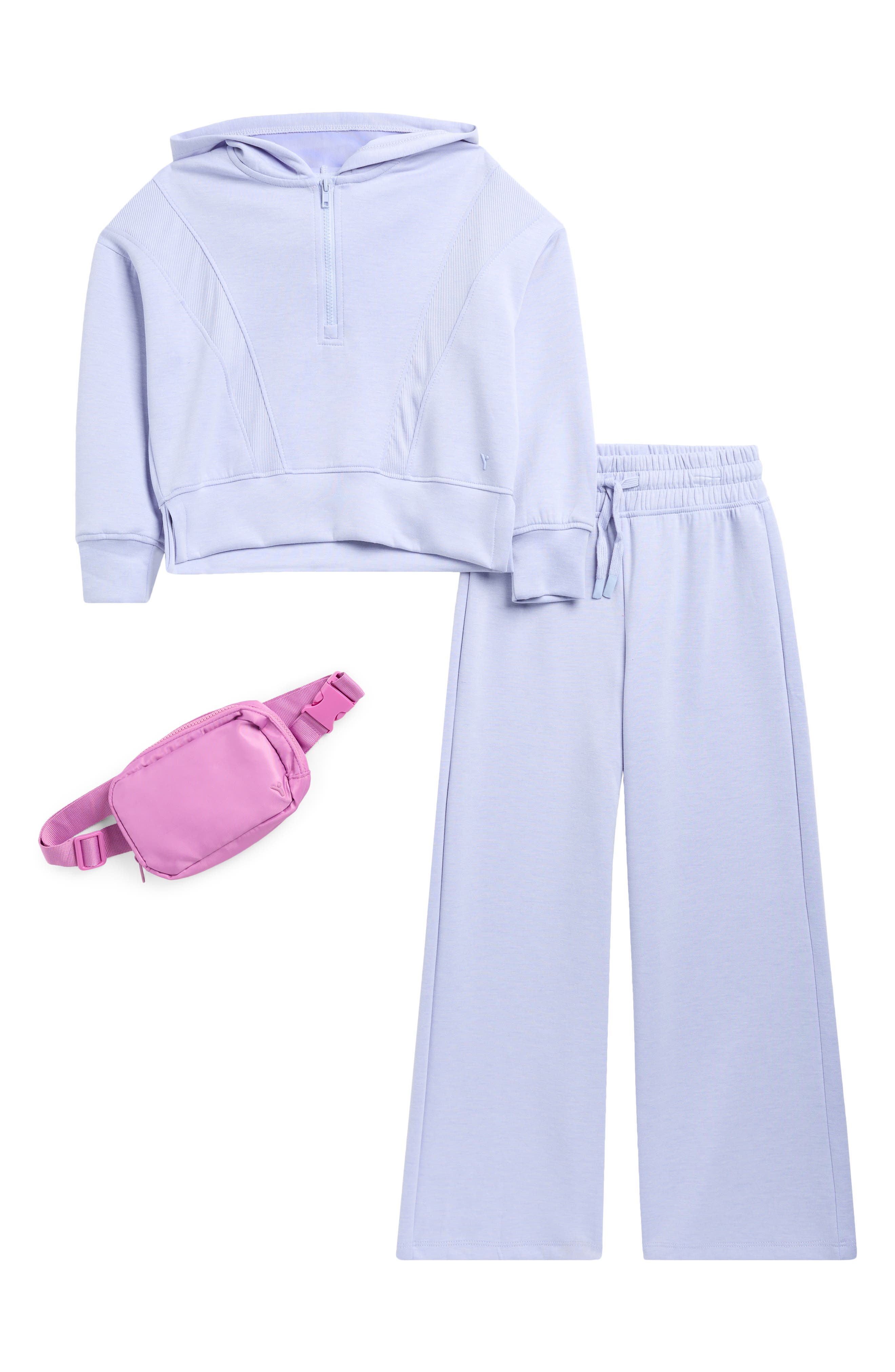 YOGALICIOUS Kids' Softlite Zip Hoodie, Pants & Belt Bag Set