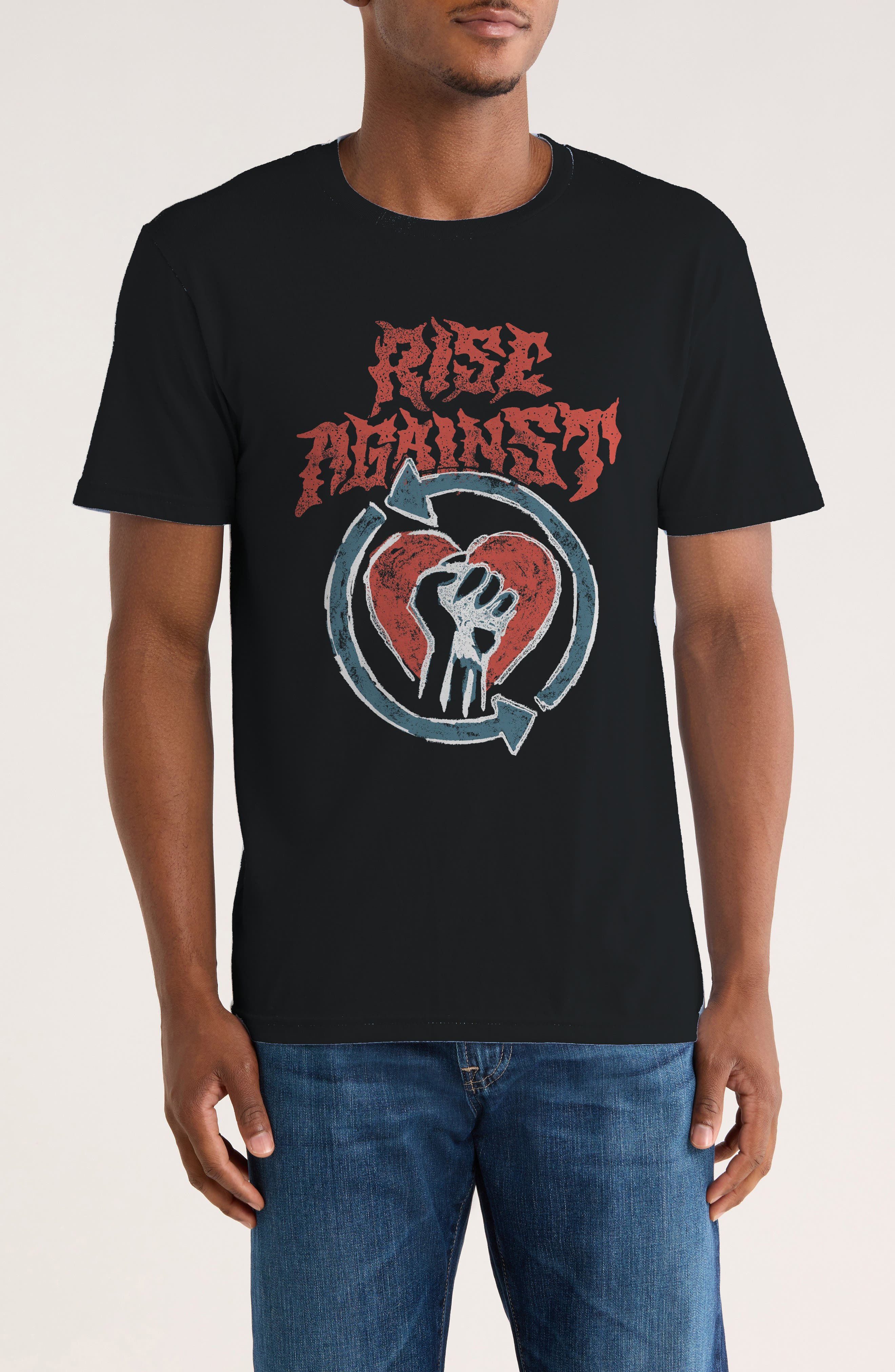 Monster Digital Rise Against Chalk Logo Graphic T-Shirt