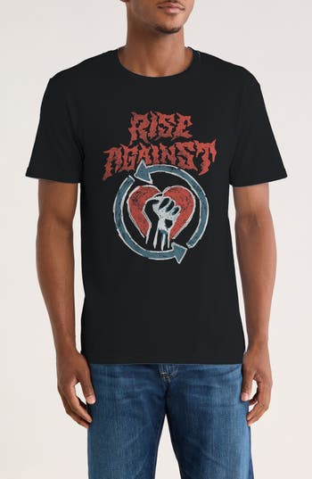 Monster Digital Rise Against Chalk Logo Graphic T-shirt In Black