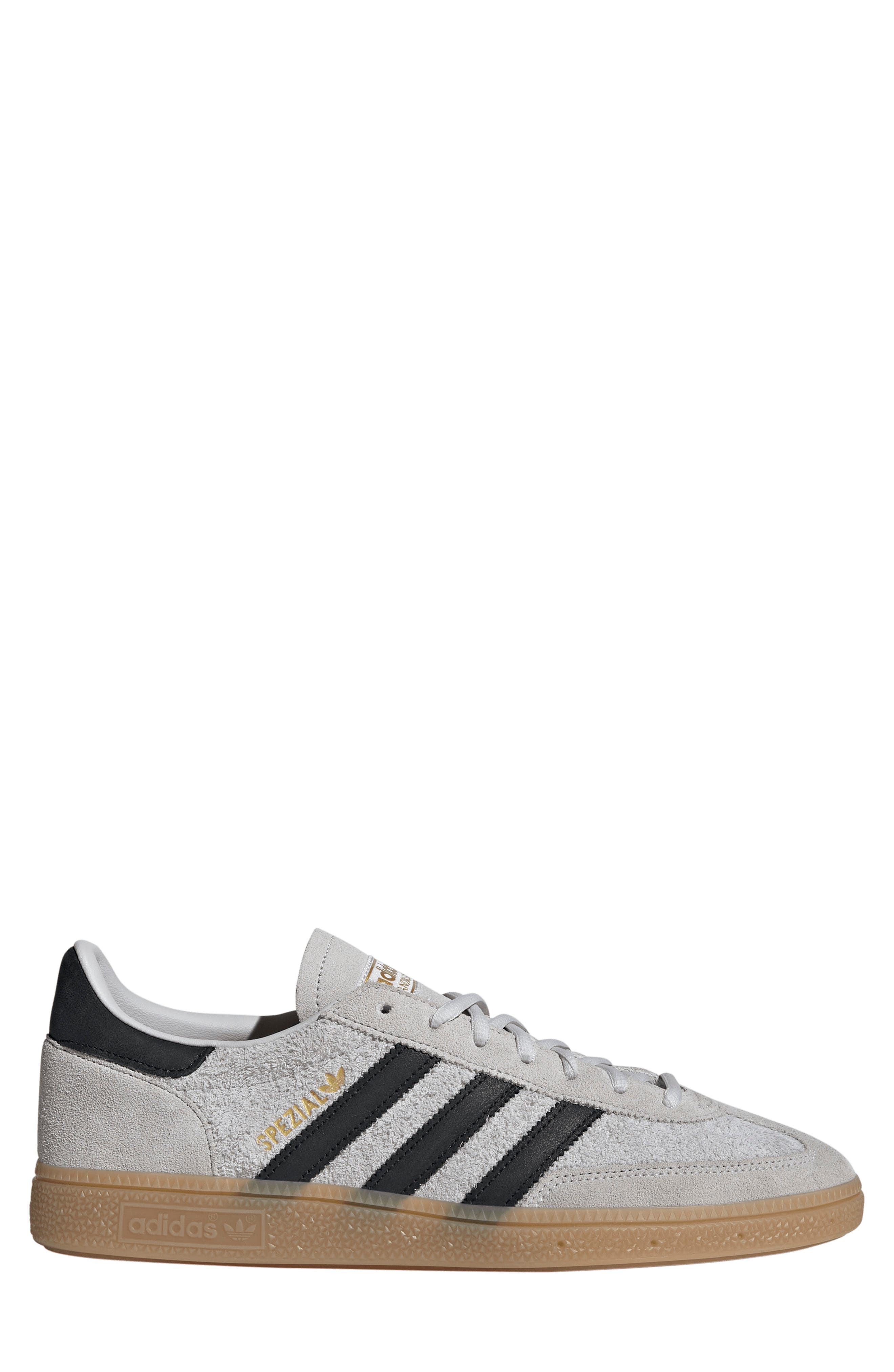 adidas Gender Inclusive Handball Spezial Sneaker, Alternate, color, Grey One/ Core Black/ Gum4