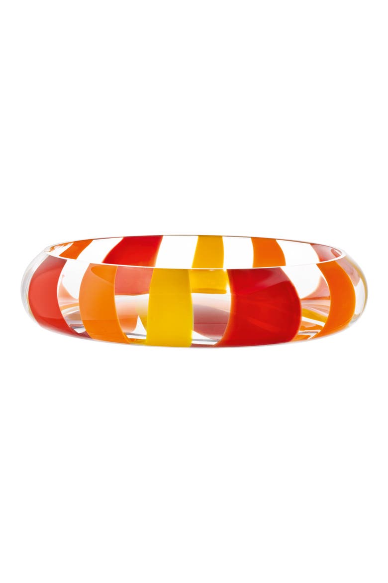 Folk Platter, Alternate, color, ORANGE/ RED