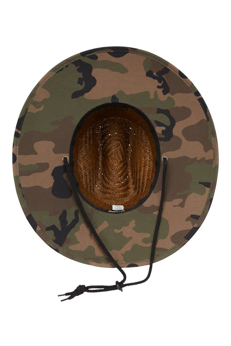 Tides Camo Print Straw Hat, Alternate, color, CAMO